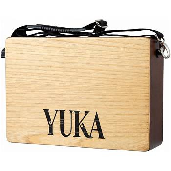 YUKA LT-CAJ2-WT Тревел-кахон, съемный подструнник, басспорт, тапа белый тик, корпус орех