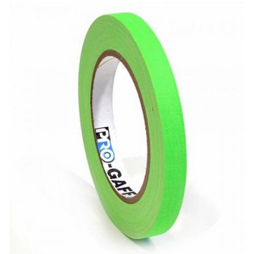 Gaffer Tape флуоресцентный Pro Gaff® Fluorescent (12мм*22.86м зелёный) лента монтажная