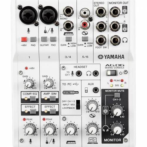 Микшерный пульт Yamaha AG06 + микрофон DM305