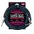 Ernie Ball 6060 Шнур инструментальный JACK 1/4" (прямой) ⇔ JACK 1/4" (угловой), 7.62м., чёрный/белый