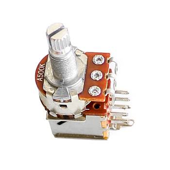 Donlis RV16B-B500 Потенциометр с переключателем Push/pull, 2 контактные группы, 500 кОм, тип B