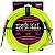 Ernie Ball 6080 Шнур инструментальный JACK 1/4" (прямой) ⇔ JACK 1/4" (угловой), 3м., жёлтый неон