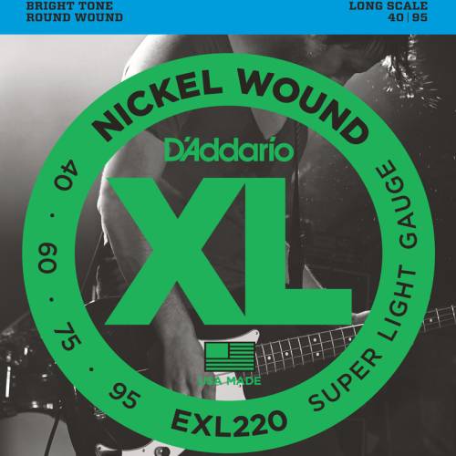 Набор струн для 4-струнной бас-гитары D`ADDARIO EXL220