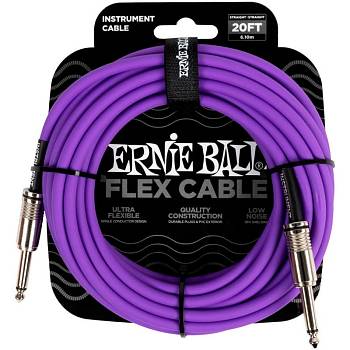 Ernie Ball 6420 Шнур гитарный серии Flex, JACK 1/4