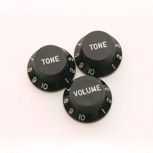 DIMARZIO DM2111BK Strat Replacement Knobs (1V,2T) Black