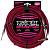 Ernie Ball 6062 Шнур инструментальный JACK 1/4" (прямой) ⇔ JACK 1/4" (угловой), 7.62м., черный/красн