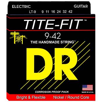 DR Strings LT-9 Tite-Fit 9-42 Набор струн для 6-струнной электрогитары, размер 9-42