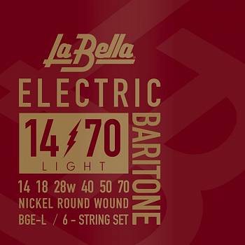 La Bella BGE-L Набор струн для электрогитары баритон, никель, Light, 14-70