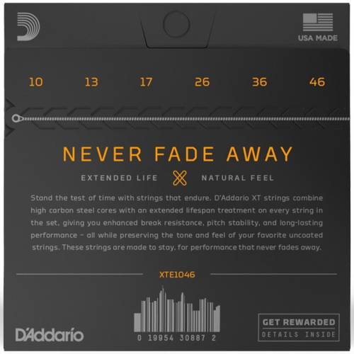 D'Addario XTE1046 Набор струн для 6-струнной электрогитары, размер 10-46
