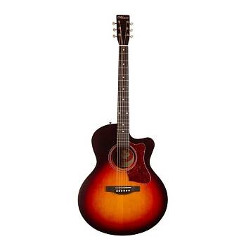 Norman B18 CW MJ CB A/E  электроакустическая гитара, mini-Jumbo, Fishman, цвет вишневый санберст
