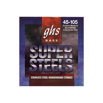 Набор струн для 4-струнной бас-гитары GHS Strings CM5000 Super Steels®