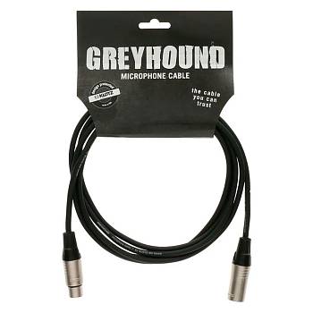 KLOTZ GRG1FM03 GREYHOUND Шнур микрофонный XLR (male) ⇔ XLR (female), длина 3 метра, чёрный