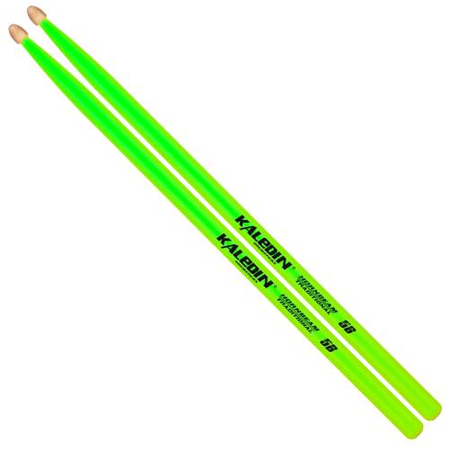 Kaledin Drumsticks 7KLHBGR5B 5B Барабанные палочки, граб, флуоресцентные зеленые