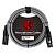 Kirlin MWC-270 1M BKA Шнур микрофонный XLR (female) ⇔ XLR (male), 1 метр, черный/серый