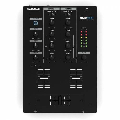 Reloop RMX-10BT  2х-канальный DJ-микшер, встроенный Bluetooth-интерфейс