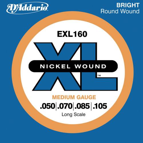 Набор струн для 4-струнной бас-гитары D`ADDARIO EXL160
