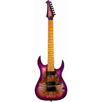 SPIRA S-457 TPP Электрогитара, Superstrat, 7 струн, HH, цвет фиолетовый градиент