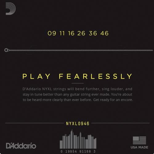 Набор струн для 6-струнной электрогитары D`ADDARIO NYXL0946