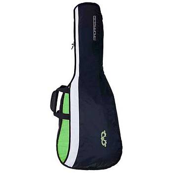 Madarozzo MA-G003-C2/BA чехол для классической гитары 1/2, утепленный, чёрный с зелёной отделкой