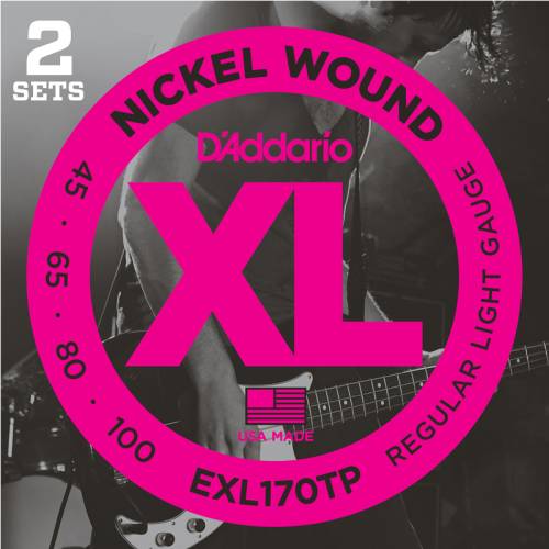 Набор струн для 4-струнной бас-гитары D`ADDARIO EXL170TP