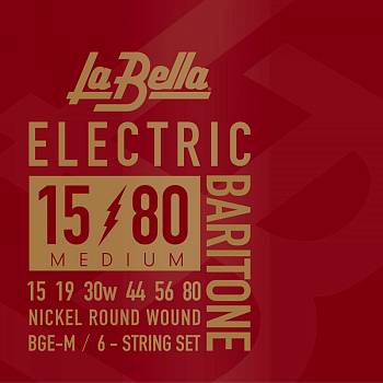 La Bella BGE-M Набор струн для электрогитары баритон, никель, Medium, 15-80