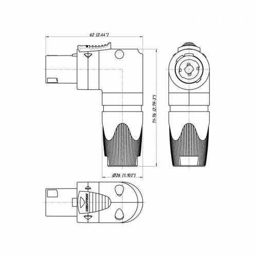 Разъем NEUTRIK NL4FRX