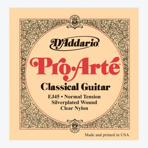 Набор струн для 6-струнной классической гитары D`ADDARIO EJ45