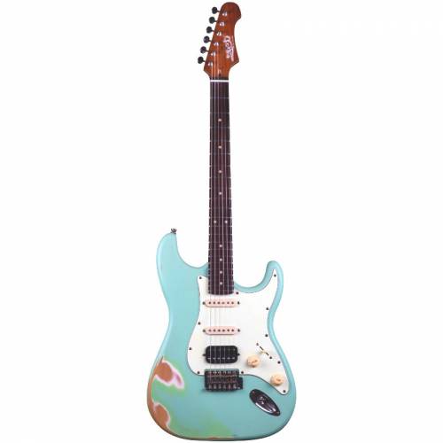 JET JS-400 Relic SFG Электрогитара, Stratocaster, цвет морской волны, состареный