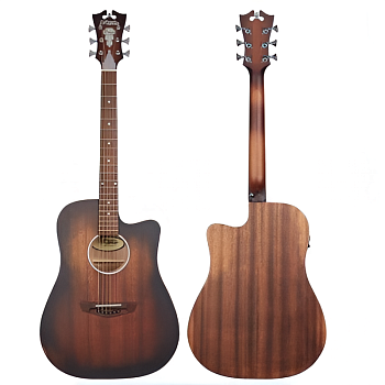 D'Angelico Premier Bowery LS AM Гитара электроакустическая, Dreadnought, цвет коричневый