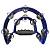 EASTTOP DF103 BLUE Тамбурин двойной полукруг, пластик, 10 пар сдвоенных джинглов, цвет синий