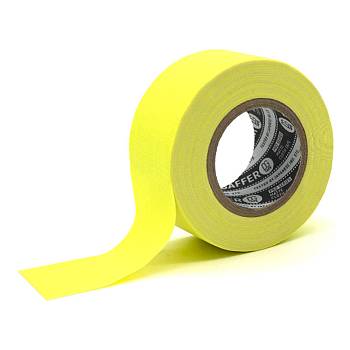 Gaffer DG Tape @trueGAFF (25мм х 9м, жёлтый) Лента монтажная матовая (светится в ультрафиолете)