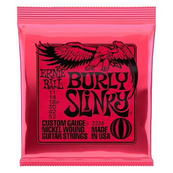 Ernie Ball 2226 Nickel Wound Burly Slinky набор струн для 6-струнной электрогитары, размер 11-52