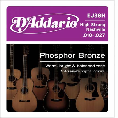 Набор струн для 6-струнной акустической гитары D`ADDARIO EJ38H