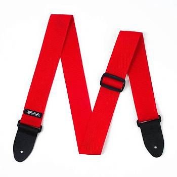 Dunlop D07-01RD Poly Strap Red Ремень для гитары, полиэстер, красный