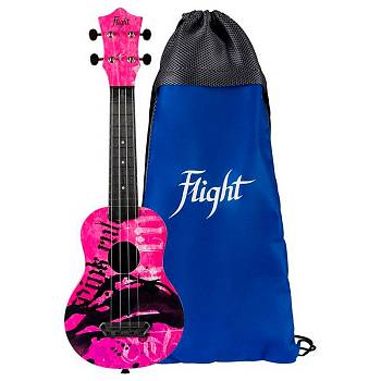 FLIGHT ULTRA S-40 Pink Rules Укулеле сопрано с чехлом