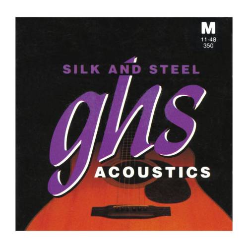 Набор струн для 6-струнной акустической гитары GHS Strings 350 Silk&Steel™