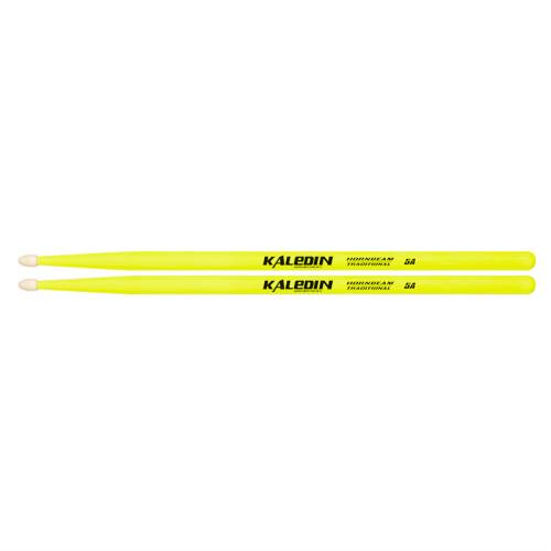 Kaledin Drumsticks 7KLHBYL5A Yellow 5A Барабанные палочки, граб, флуоресцентные желтые