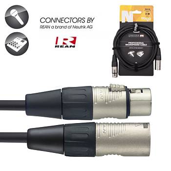 STAGG NMC3R Шнур микрофонный,  XLR (мама) ⇔ XLR (папа)