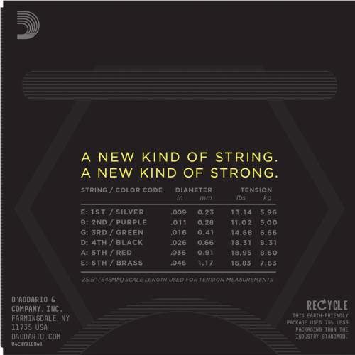 Набор струн для 6-струнной электрогитары D`ADDARIO NYXL0946