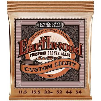 Ernie Ball 2145 Струны для акустической гитары Phosphor Bronze Custom Light (11.5-54)