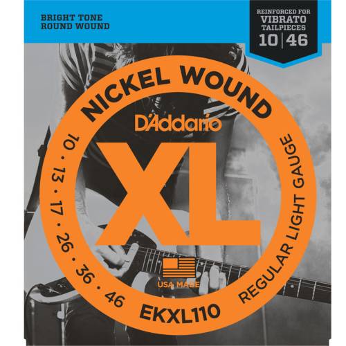 Набор струн для 6-струнной электрогитары D`ADDARIO EKXL110