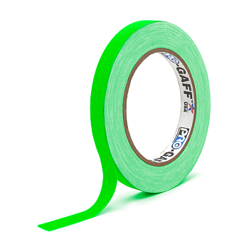Gaffer Tape флуоресцентный Pro Gaff® Fluorescent (12мм*22.86м зелёный) лента монтажная