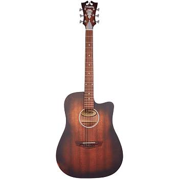D'Angelico Premier Bowery LS AM Гитара электроакустическая, Dreadnought, цвет коричневый