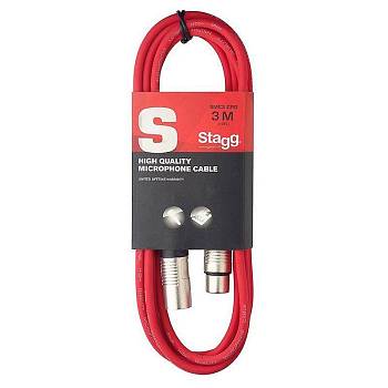 STAGG SMC3 CRD Шнур микрофонный XLR (female) <=> XLR (male), красный