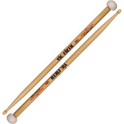 VIC FIRTH 5ADT Палочки барабанные 5А, орех, двусторонние, наконечник деревянный + фетровый