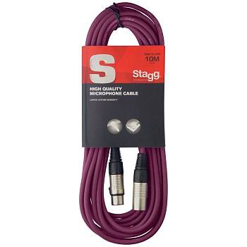 STAGG SMC10 CPP Шнур микрофонный XLR (female) <=> XLR (male), фиолетовый