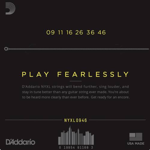 Набор струн для 6-струнной электрогитары D`ADDARIO NYXL0946