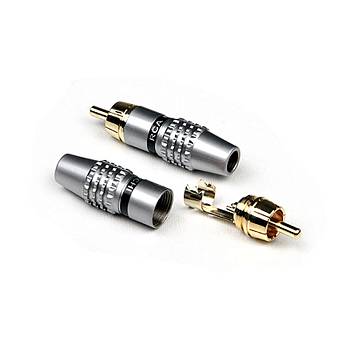 Invotone RCA400M BK Разъём RCA, кабельный, корпус хром, черный маркер