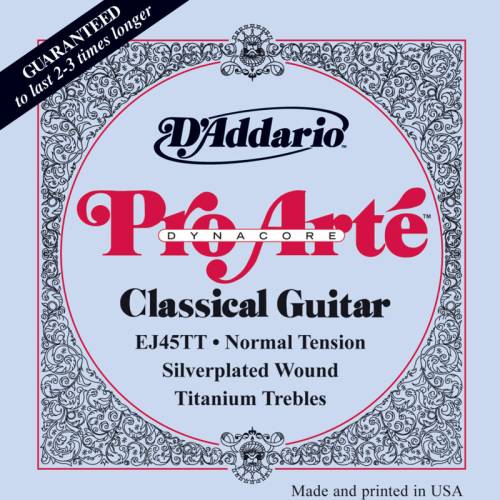 Набор струн для 6-струнной классической гитары D`ADDARIO EJ45TT