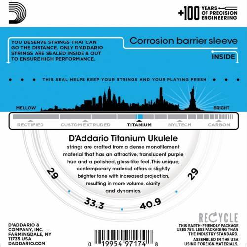 Набор струн для укулеле D`ADDARIO EJ87T